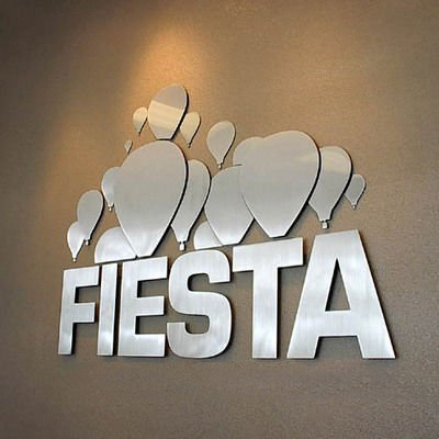 flat cut metal office logo
